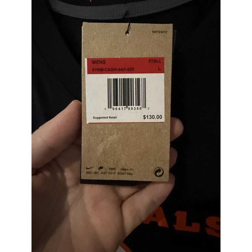 NWT Cincinnati Bengals Trey Hendrickson Authentic Black Nike Jersey Men's Large